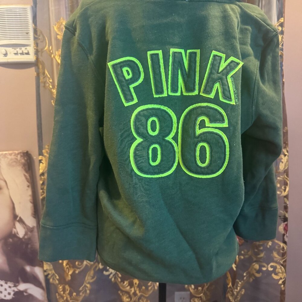 PINK Victoria's Secret Y2K hoodie ~ L ~ rare! - Picture 2 of 3